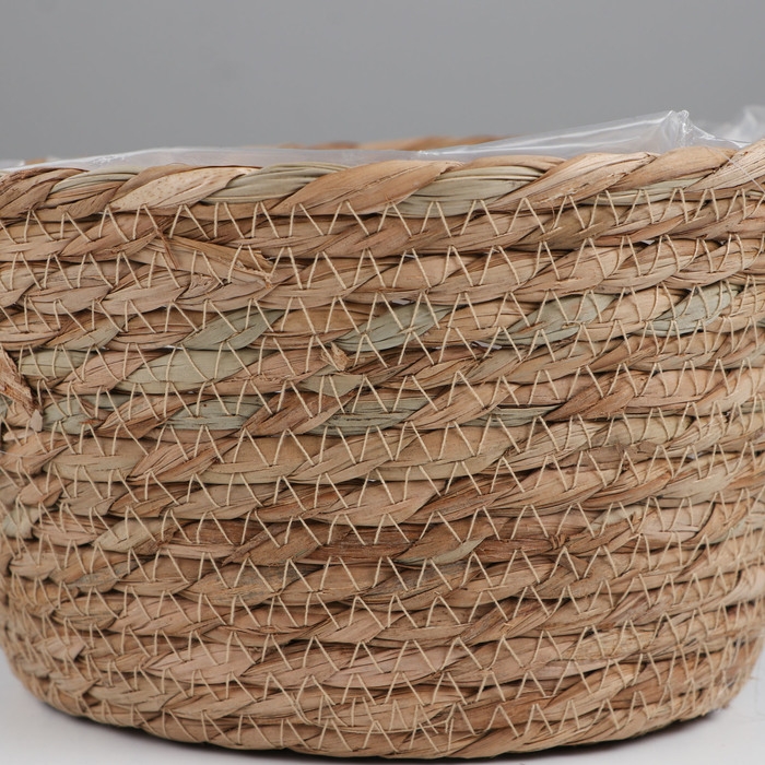 Корзина плетеная, D22xH12 BD15, рогоз Корзина плетеная, D22xH12 BD15, рогоз