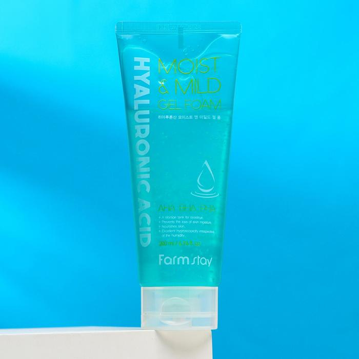 Пенка для лица FarmStay, очищающая, с гиалуроновой кислотой и AHA, BHA кислотами, 200 мл Пенка для лица FarmStay, очищающая, с гиалуроновой кислотой и AHA, BHA кислотами, 200 мл