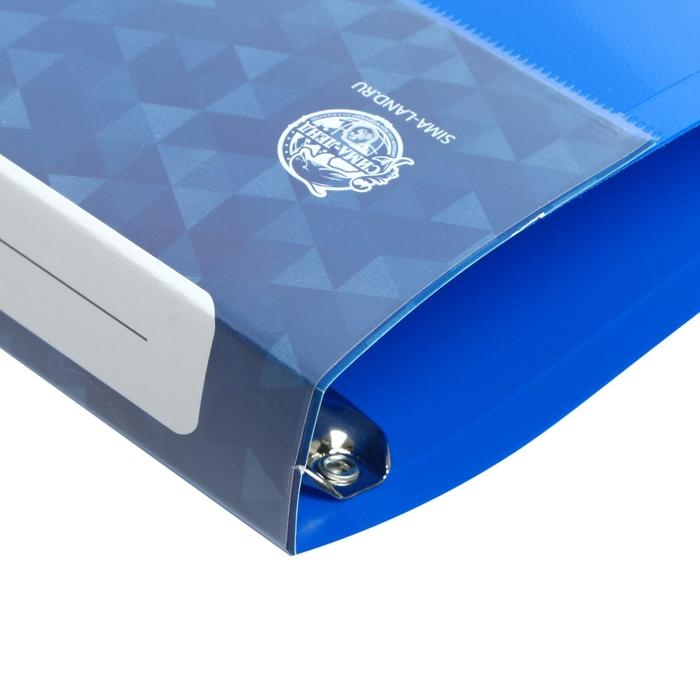 Папка на 4 кольцах А4, Calligrata, 25 мм, 700 мкм, внутренний и торцевой карман, синяя Папка на 4 кольцах А4, Calligrata, 25 мм, 700 мкм, внутренний и торцевой карман, синяя