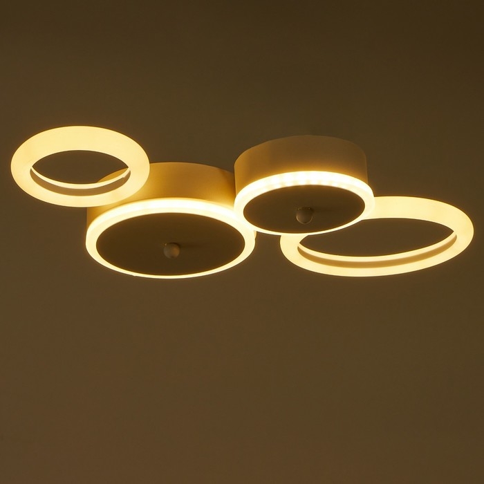 Люстра с ПДУ 2034/2 LED 66Вт белый 45х32х4,5 см BayerLux