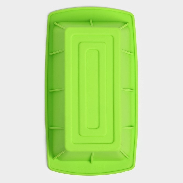 Форма для выпечки Доляна «Хлеб», силикон, 25,5×13,5×6 см, цвет салатовый Форма для выпечки Доляна «Хлеб», силикон, 25,5×13,5×6 см, цвет салатовый