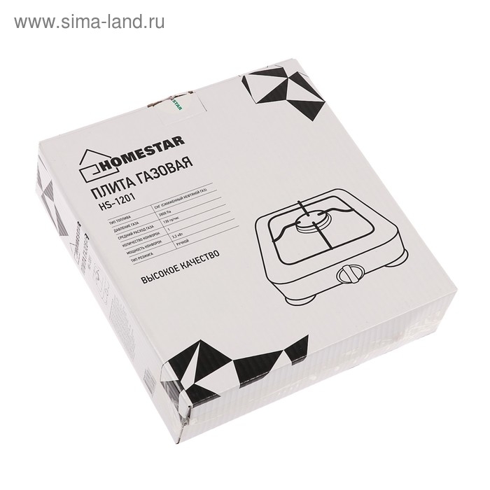 Плитка газовая HOMESTAR HS-1201, 1 конфорка, тёмно-серая Плитка газовая HOMESTAR HS-1201, 1 конфорка, тёмно-серая