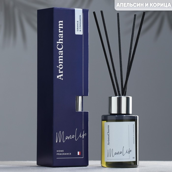 Диффузор ароматический Диффузор ароматический"MonoLife",100мл,ORANGE&CINNAMON