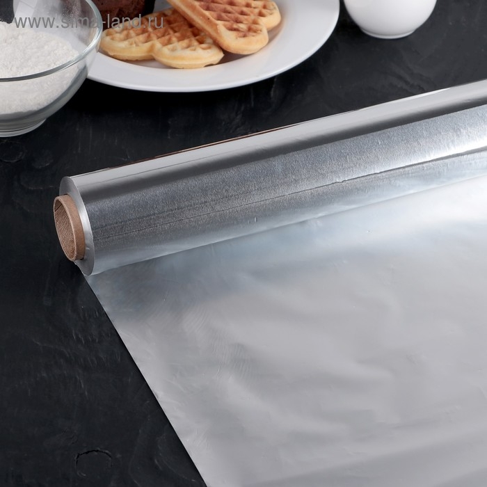 Фольга алюминиевая «Универсальная», 44 см х 100 м, 11 мкм Фольга алюминиевая «Универсальная», 44 см х 100 м, 11 мкм