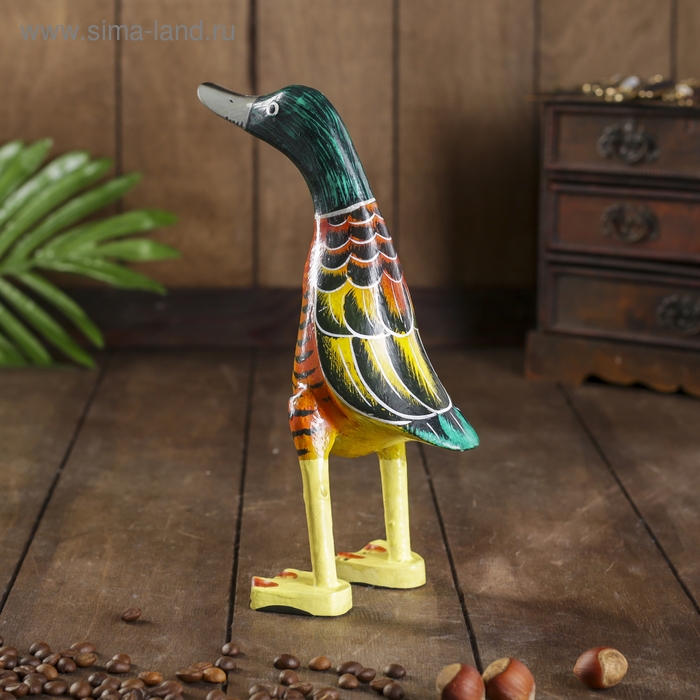 Сувенир дерево Сувенир дерево "Утка Тигриные полоски" 13х12х23 см