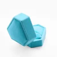 Футляр под серьги, кольцо &laquo;Кристалл&raquo;, бархатный, 6.5&times;6 см, голубой