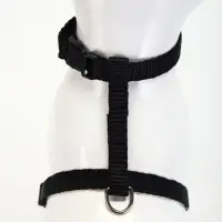 Комплект для кошек, ширина 1 см, ОШ 16.5-27 см, ОГ 21-35 см, поводок 120 см, чёрный