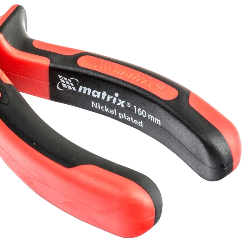 Круглогубцы 160 мм двухкомпонентные рукоятки NICKEL Matrix 17355