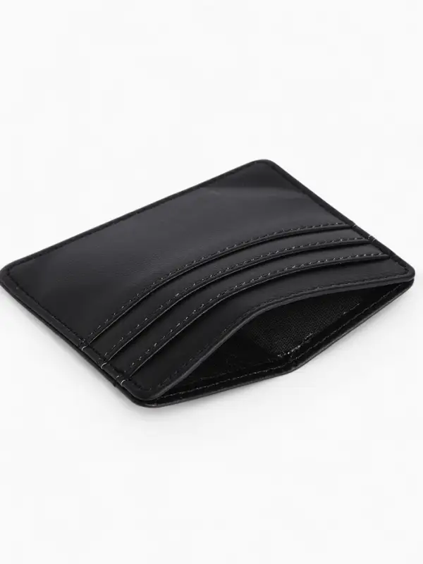 Картхолдер, на 3 карты, отделение для купюр, чёрный