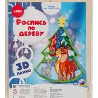 Роспись по дереву.Панно 3D "Волшебный лес" Фнн-062