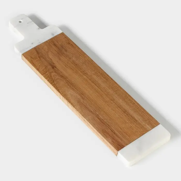 Менажница Magistro Forest dream, 3 секции, 40&times;10 см, акация, мрамор