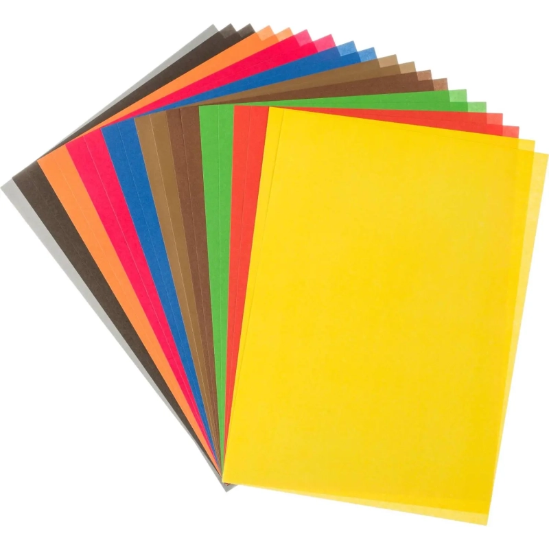 Бумага цветная Комус Класс 10цв,20л,А4,одностор, офсет 80гр, в папке