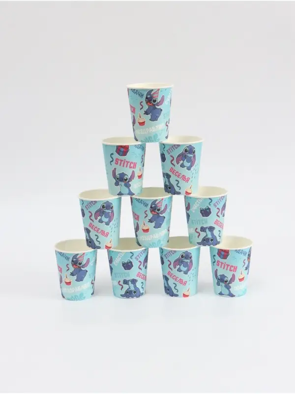 Стакан одноразовый 250 мл, набор 10 шт, Монстрик