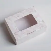 Кондитерская упаковка, коробка с ламинацией &laquo;For you&raquo;, 10&times;8&times;3.5 см