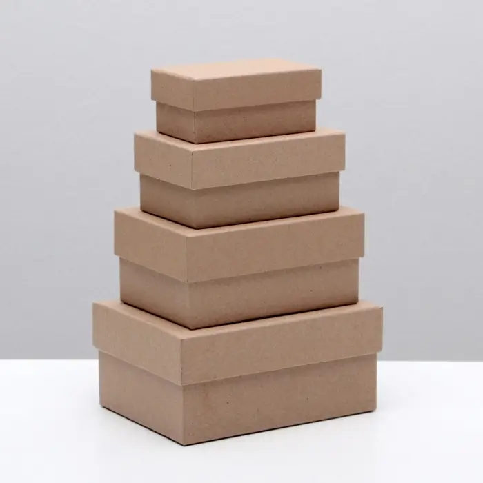 Набор коробок 4 в 1 &laquo;Крафт однотонный&raquo;, 15&times;11&times;7 - 9&times;5&times;4 см