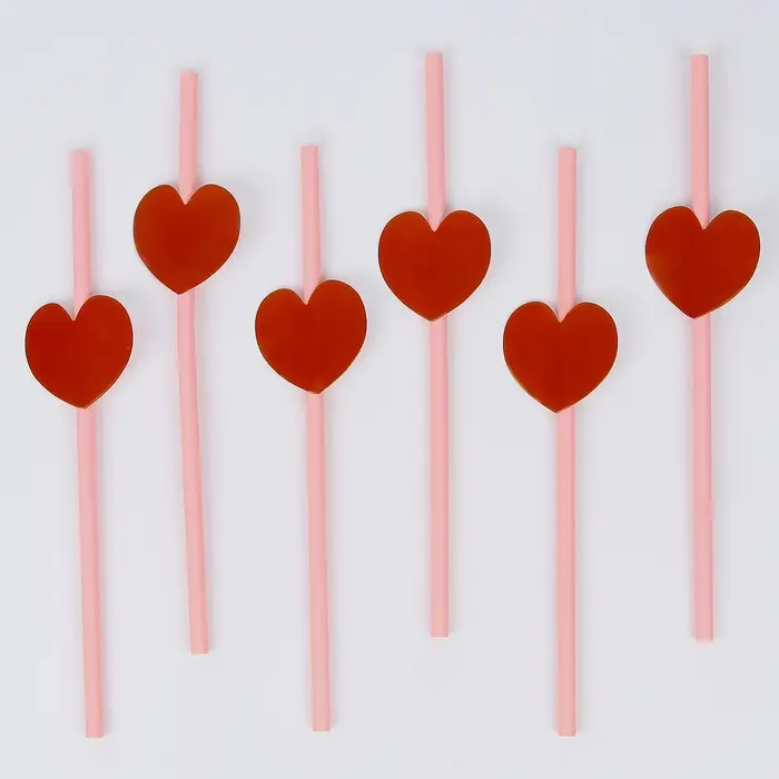 Трубочки для коктейля «Сердце», набор 6 шт. Трубочки для коктейля «Сердце», набор 6 шт.