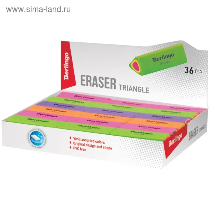 Ластик Triangle, треугольный, термопластичная резина, 44х15х15 мм Ластик Triangle, треугольный, термопластичная резина, 44х15х15 мм