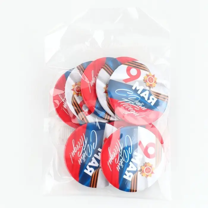 Значок закатной на День Победы &laquo;9 мая флаг&raquo;, d = 5,6 см