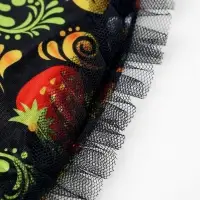 Карнавальный набор "Народная краса" юбка р-р 40-48, воротник, повязка, цвет чёрный