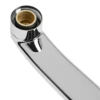 Излив для смесителя ZEIN, 3/4", изогнутый, нерж. сталь, 20 см, аэратор пластик