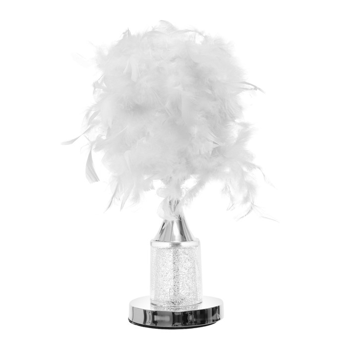 Настольная лампа с подсветкой Настольная лампа с подсветкой "Гламур" E27 40Вт хром 26х26х37см RISALUX