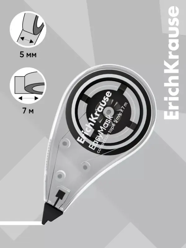 Корректирующая лента 5 мм &times; 7 м, ErichKrause Standard, в пакете, европодвес, микс