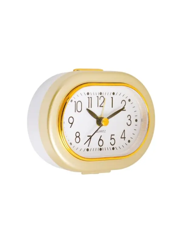 Будильник &laquo;Кантик&raquo; с подсветкой, 10&times;7.5 см, от батарейки АА, золотой