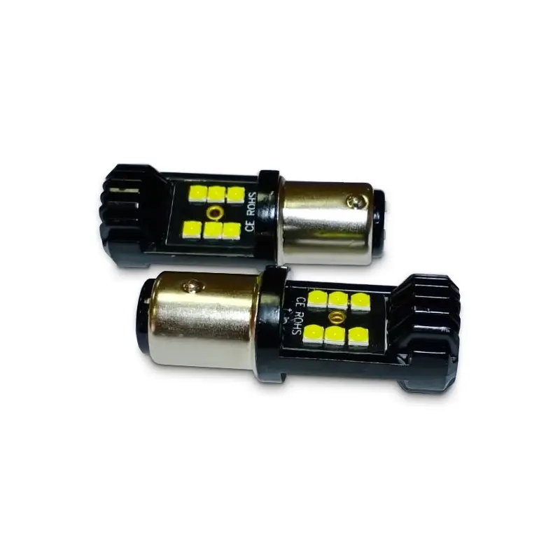 S123B T15 /белый/ (BAY15d) 18SMD 3030 12-24V 2 contact коробка 2 шт.