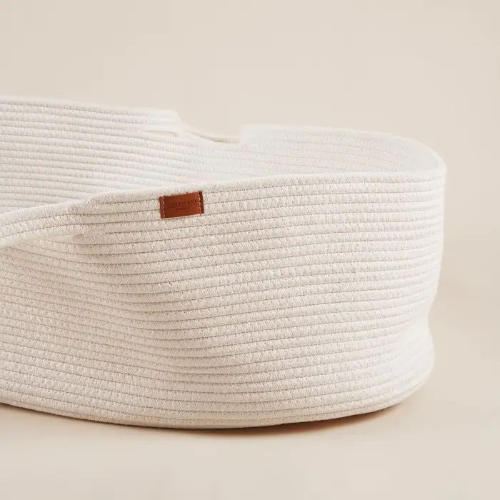 Корзина для хранения SL Home, с матрасом, плетёная, ручной работы, 70&times;38&times;25 см, белая