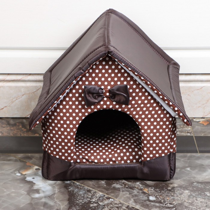 Домик "Нежность", 34 х 32 х 37 см, коричневый