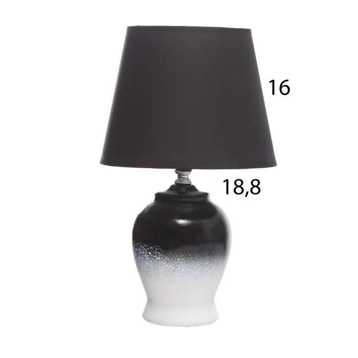 Лампа настольная RISALUX &laquo;Даксия&raquo;, 40 Вт, Е14, бело-чёрная, 19.5&times;19.5&times;35 см