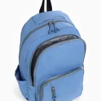 Рюкзак школьный на молнии, с отделами, карманами, размер 31&times;18&times;44 см, голубой
