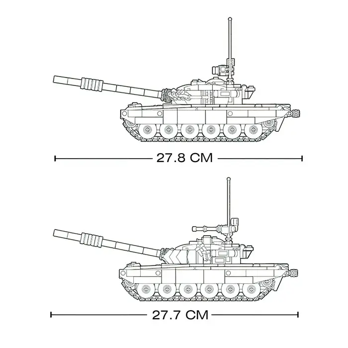 Конструктор Sluban &laquo;Модельки. Боевой танк&raquo;, 2 варианта сборки, 770 деталей