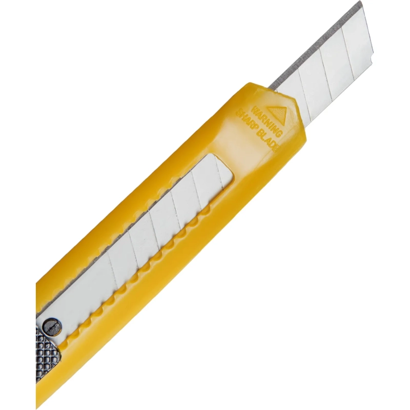 Нож канцелярский 9мм&nbsp; Attache с фиксатором, полибег, цв.в ассорт.