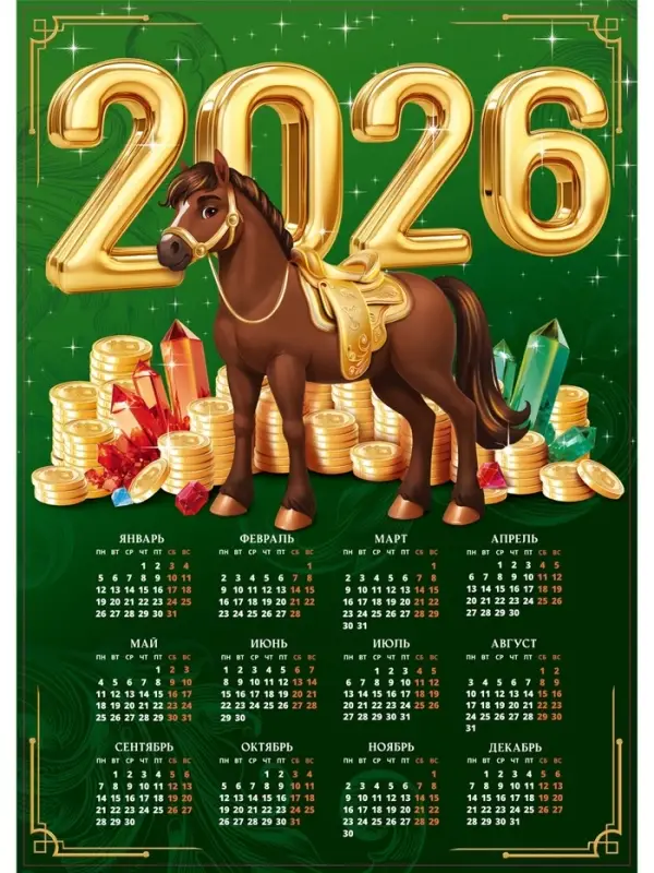 Календарь «Богатого 2026», А2 Календарь «Богатого 2026», А2