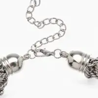 Колье &laquo;Цепь&raquo;, косичка, цвет глянцевое серебро, 40 см