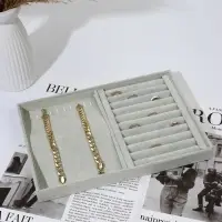 Подставка универсальная QF, 10 крючков и 11 полос для колец, 35&times;24&times;3 см, серая