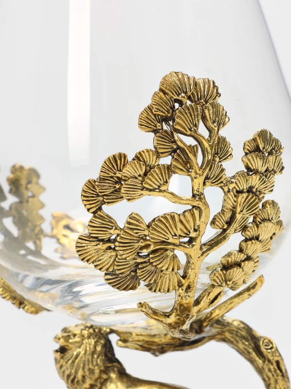 Бокал для коньяка Бокал для коньяка "Лев", 8.3 х 12.3, золото