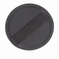 Варежка для пилинга, с держателем, d=12 см, чёрная