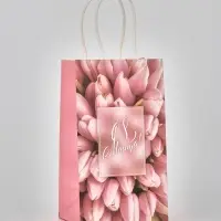 Пакет подарочный крафт «С 8 марта», 12 × 21 × 9 см