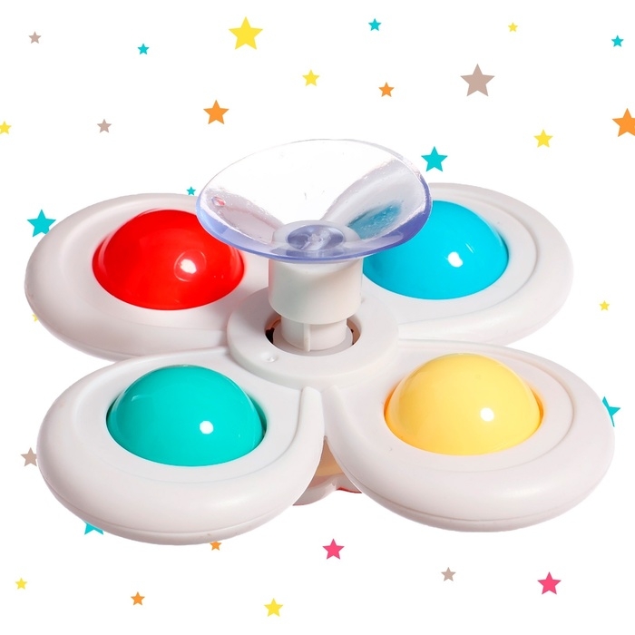 Набор спиннеров на присоске &laquo;Весёлые зверята&raquo;, 3 шт.