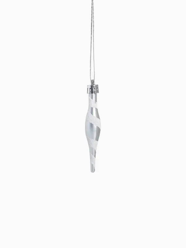 Ёлочные игрушки набор 12 шт. &laquo;Праздничный хоровод&raquo; 4 см, серебро