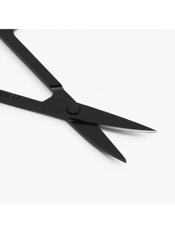 Ножницы маникюрные, узкие, загнутые, 8.8 см, чёрные