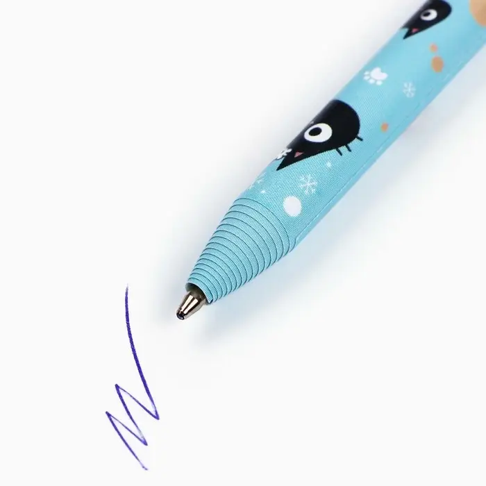 Ручка-эко шариковая, синяя паста, 1.0 мм «Новый год» МИКС Ручка-эко шариковая, синяя паста, 1.0 мм «Новый год» МИКС