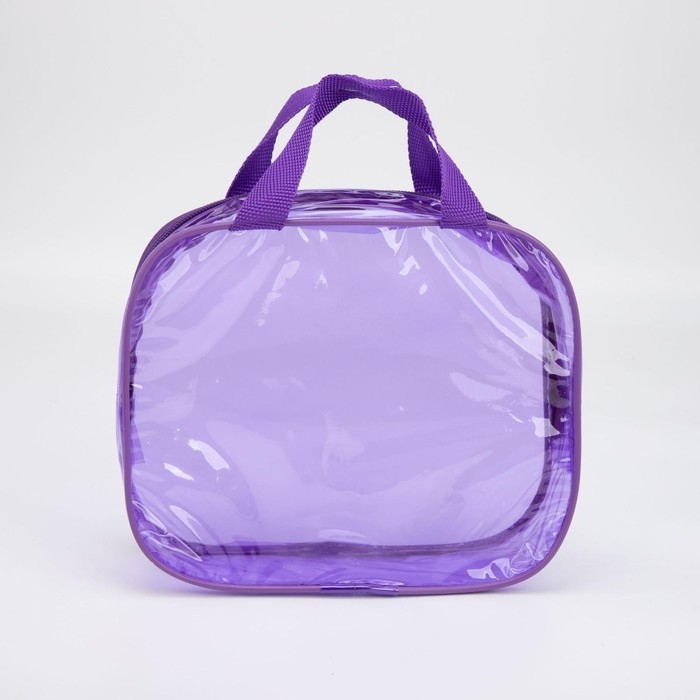 Косметичка на молнии, с ручками, цвет фиолетовый Косметичка на молнии, с ручками, цвет фиолетовый