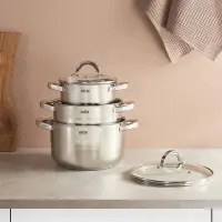 VETTA Фултон Кастрюля 18х10,5см, 2,1л, со стекл. крышкой, индукция