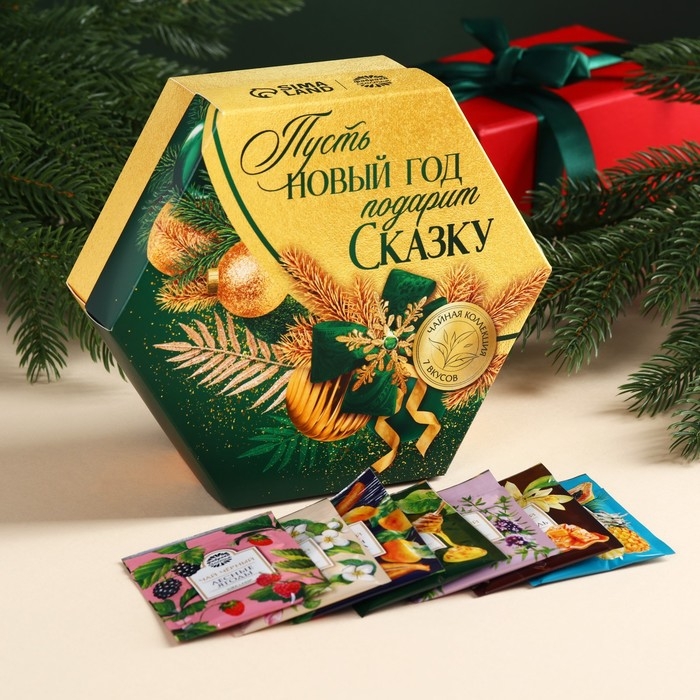 Новый год! Чайная коллекция «Пусть Новый год подарит сказку», 75,6 г (42 пакетика х 1,8 г). Новый год! Чайная коллекция «Пусть Новый год подарит сказку», 75,6 г (42 пакетика х 1,8 г).