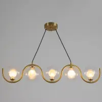 Светильник подвесной BayerLux &laquo;Сигма&raquo;, 5&times;G9, 40 Вт, золото, 100&times;12&times;100 см