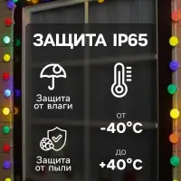 Гирлянда &laquo;Белт-лайт&raquo; 50 м, IP65, 5W, белая каучуковая нить, шаг 15 см, Е27 (без ламп), 220 В