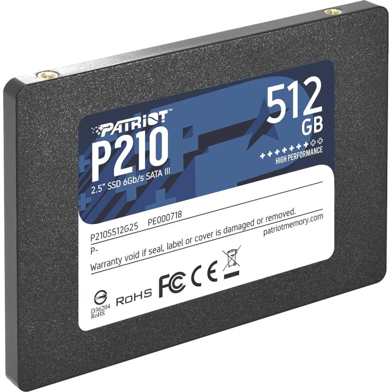 SSD накопитель Patriot Memory P210 2.5 512GB SATA (P210S512G25)